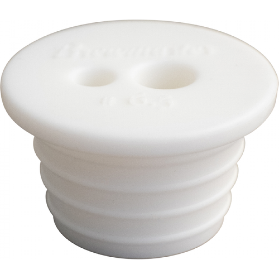 Silicone Stopper 6 1/2 (6.5) w/ 2 Holes (3/8" & 1/4") 4.99