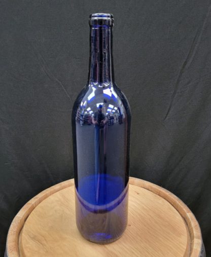 750 ml Cobalt Blue Bordeaux Bottle, Flat Bottom, Individual