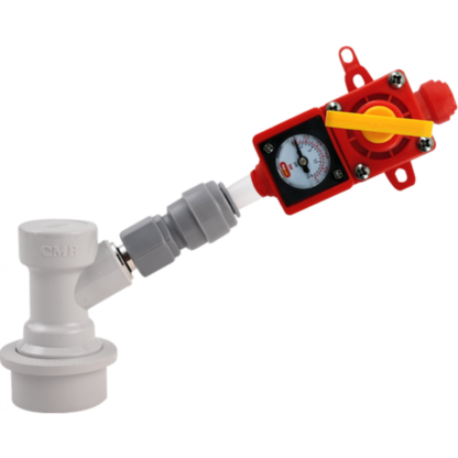 Duotight BlowTie 2 | Complete Kit | Diaphragm Spunding Valve | Built-In Pressure Gauge | 8 mm Duotight | CM Becker Ball Lock Quick Disconnect (QD)