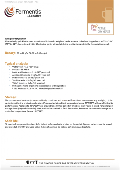 Fermentis SafAle™ WB-06 100g - Image 3