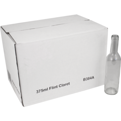 375 mL Flint (Clear) Claret/Bordeaux Farro Glass Wine Bottles | Case of 24 - Image 2