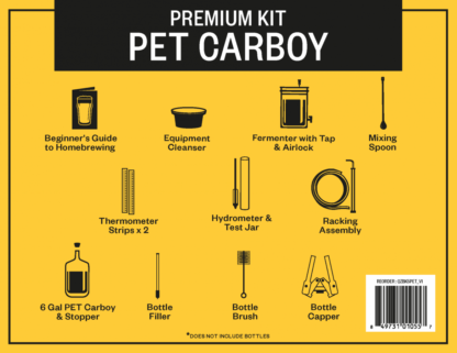 5 Gallon Premium Homebrewing Kit w/ PET Carboy - Image 2